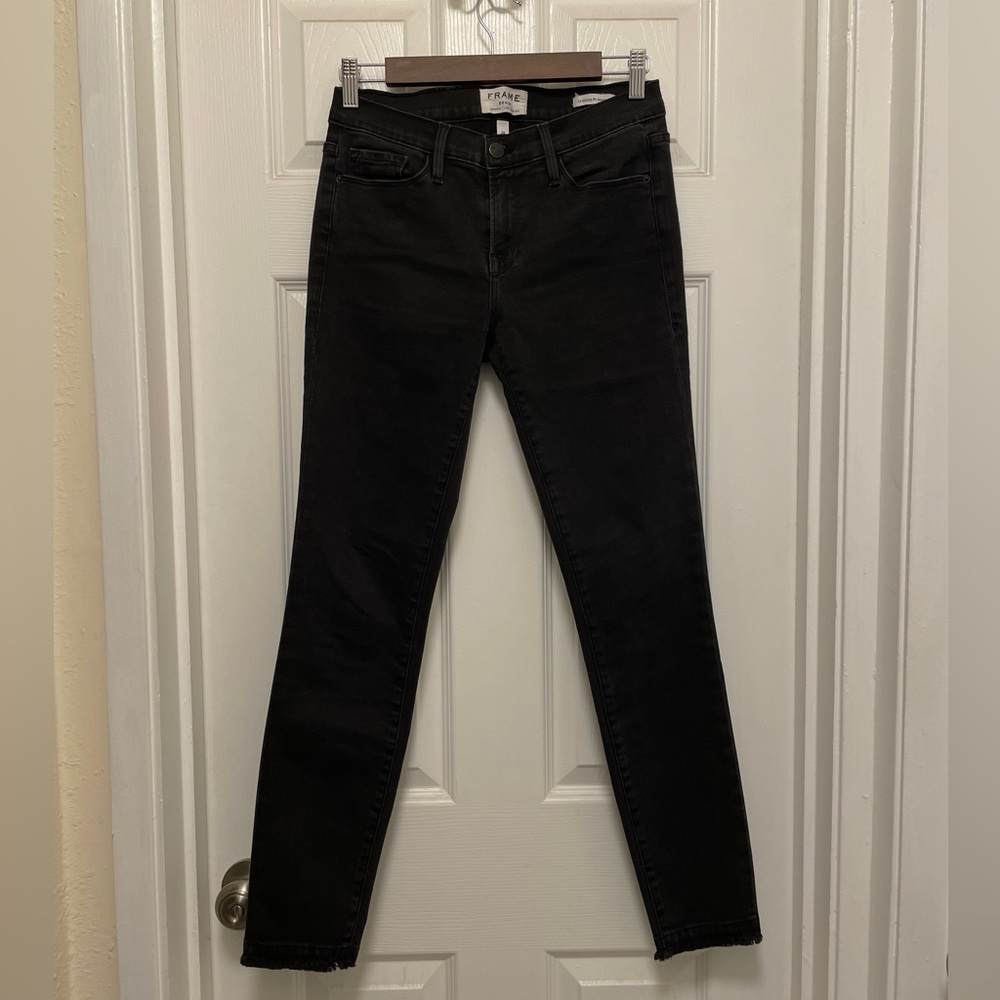 Frame Denim Women's Classic Black Skinny Jeans